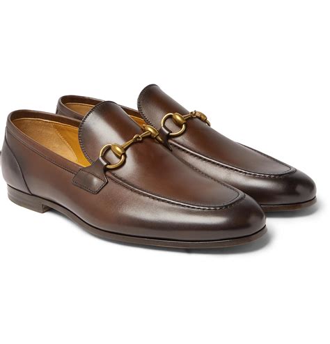 Men's loafer with Horsebit in dark brown leather 